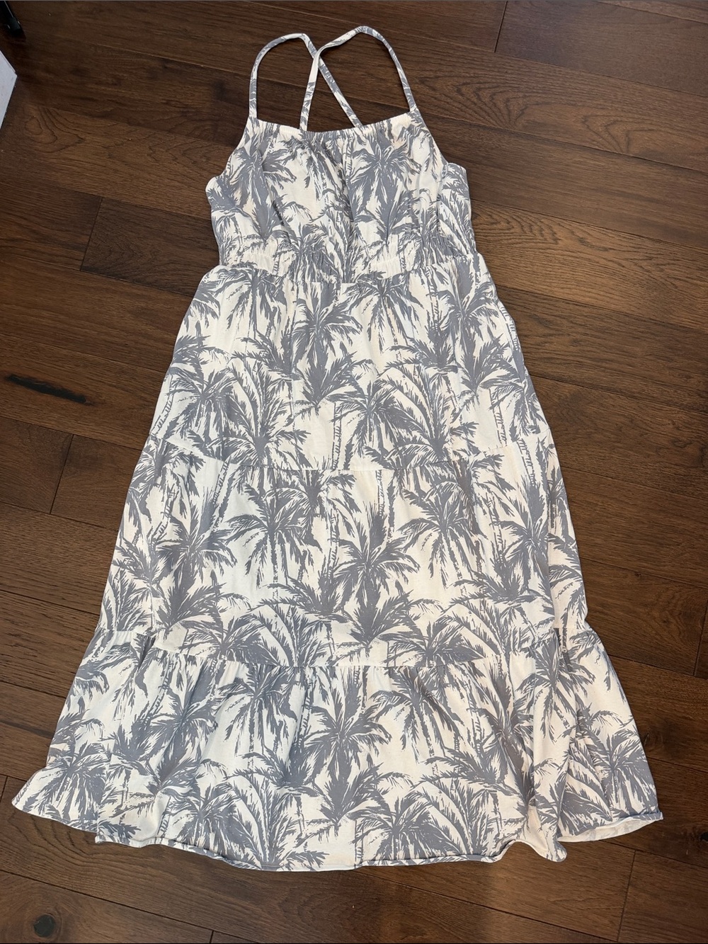 Place Womens Matching Family Palm Tree Maxi Tiered Dress Size XL - C45-027